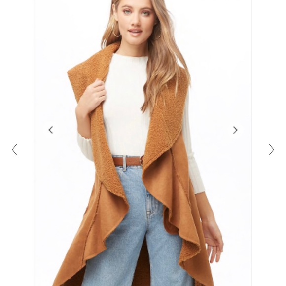 Forever 21 Contemporary Faux Shearling Vest - Picture 1 of 5